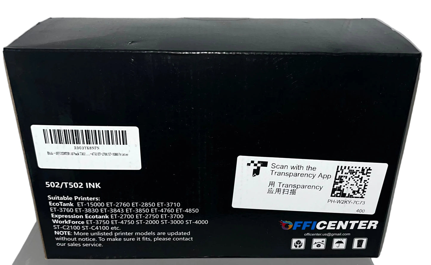 Officenter T502 Refill Ink Bottles 10 Bottle Combo Pack by Officenter