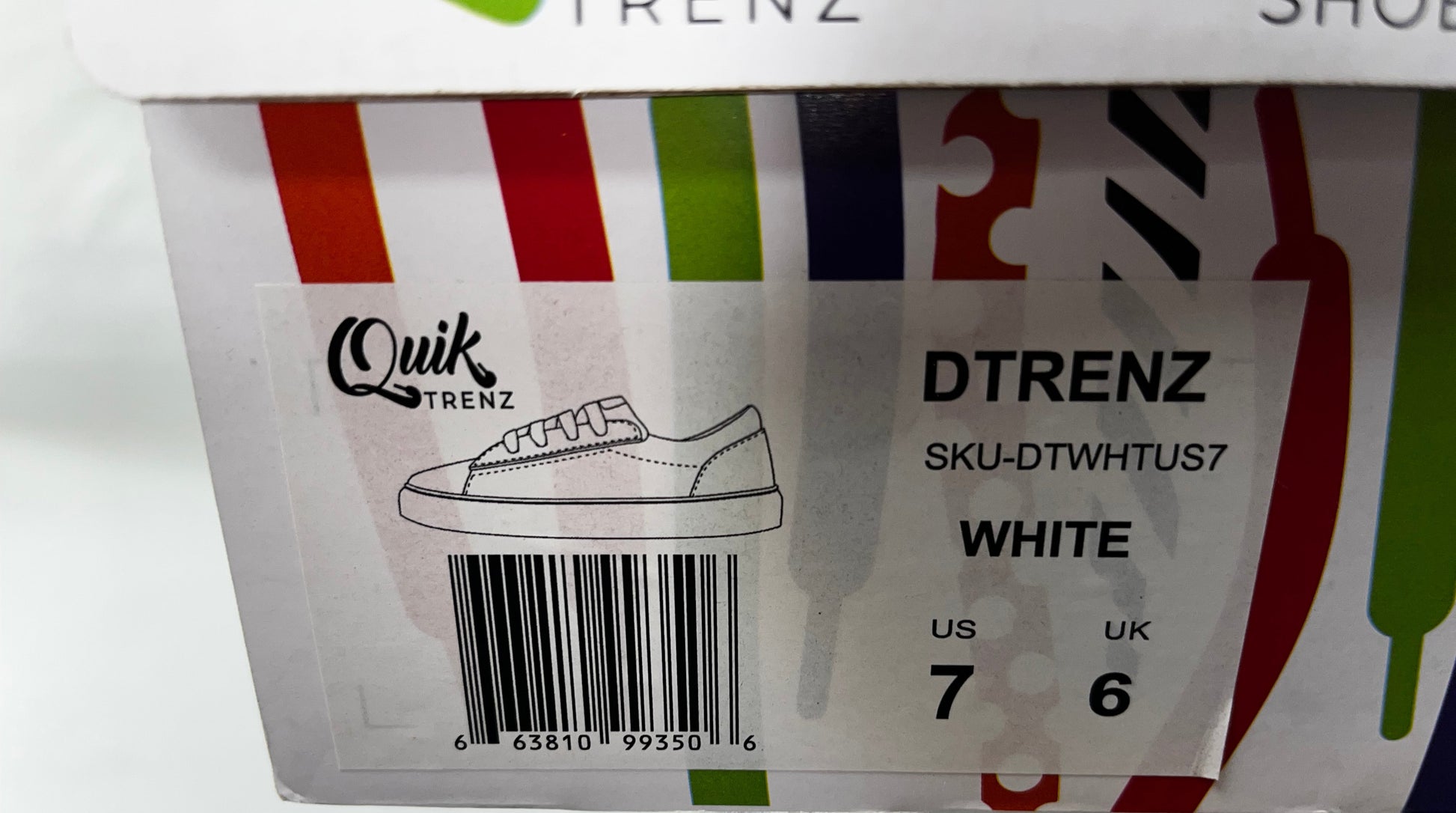 Lot of 2 - Quik Trenz DTrenz White Canvas Casual Sneakers Men's US Size 7 by Quik Trenz