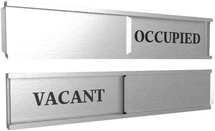 Lot of 8 - Conference Room Occupancy Signs Vacant/Occupied Sliding Door Signs