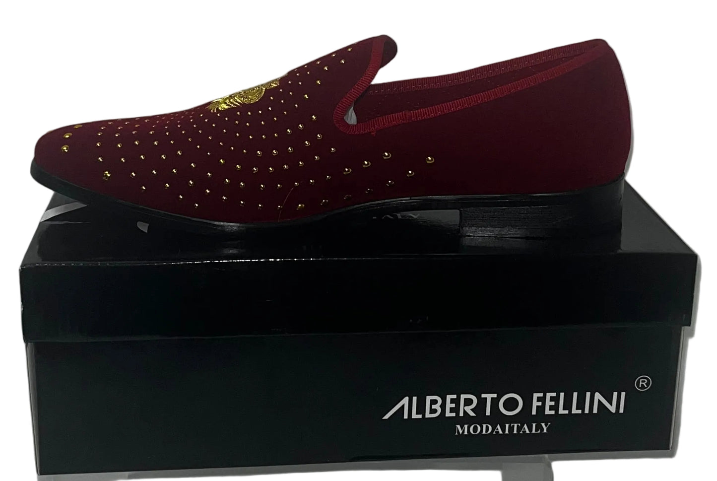 Lot of 5 - Alberto Fellini Sparko 36 Burgundy Velvet Dress Loafers Men's Mixed Sizes New by Alberto Fellini