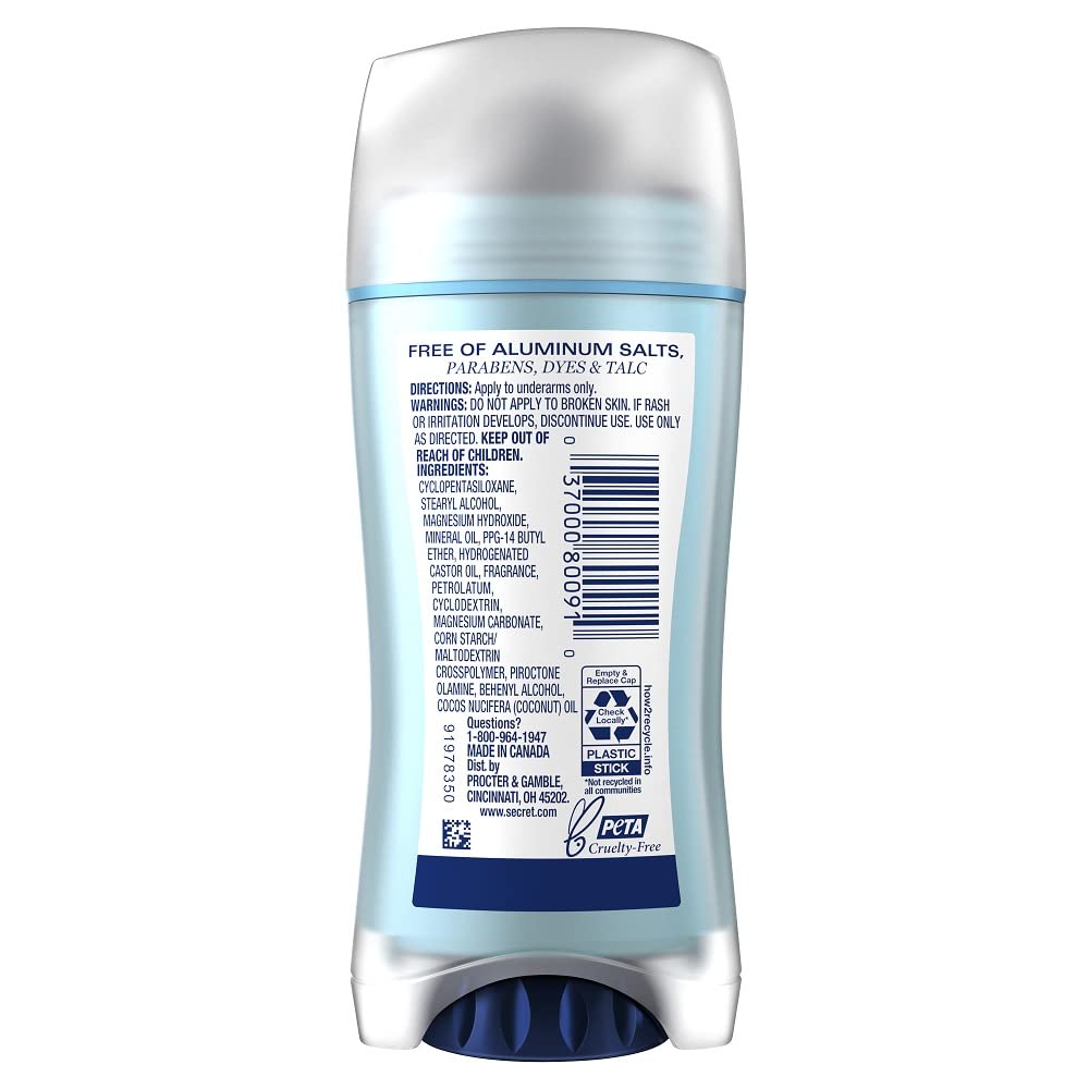 Lot of 7 - Secret Aluminum Free Deodorant Coconut 2oz Gentle Skin by Secret