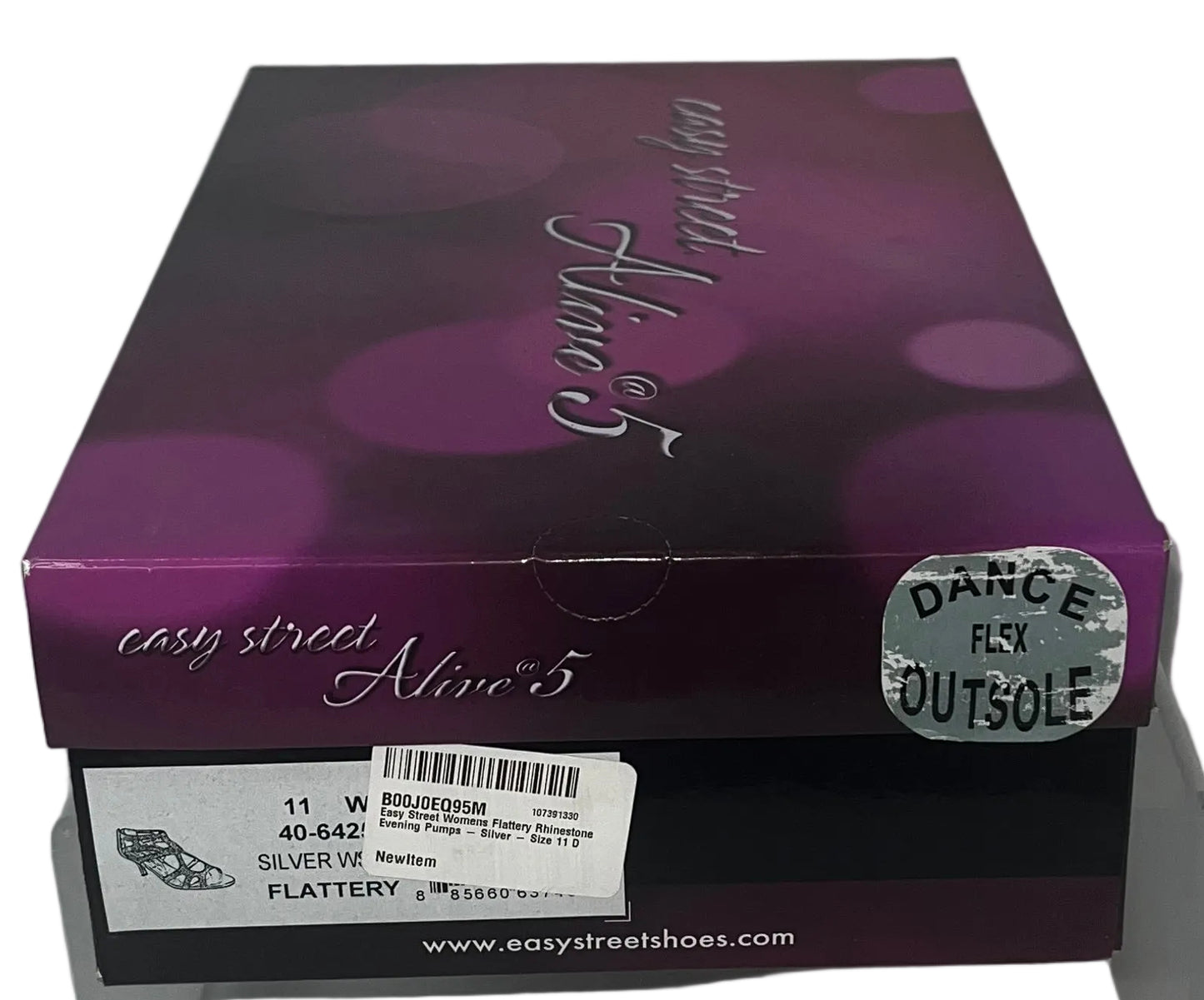 Easy Street Flattery Women's Silver Rhinestone Evening Pumps Size 11W Wide New by Easy Street