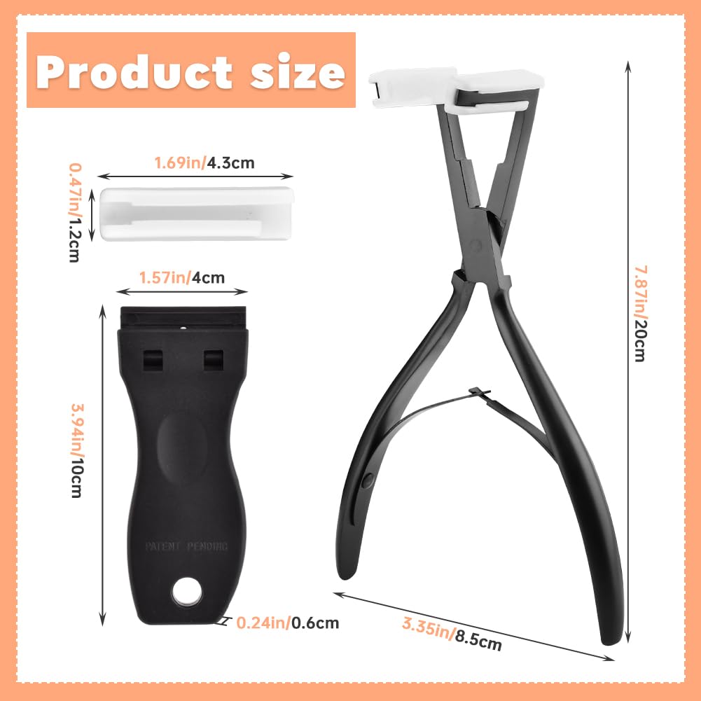 Hair Extension Tool Kit Rainbow Pliers Set w/ Clips Needles Tape Remover Holder by Gomake