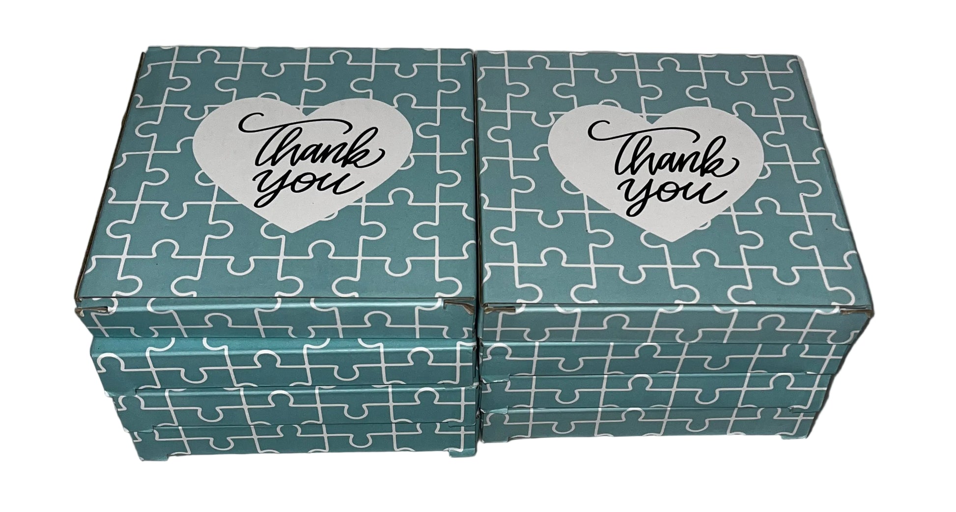 Lot of 8 - Gigi Acrylic Puzzle-Shaped Keepsake Plaques with Gift Boxes