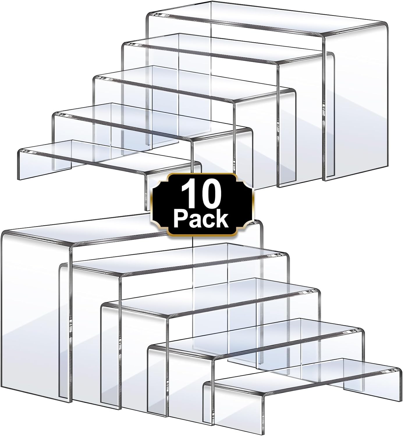 Lot of 5 - Aheroi Acrylic Display Risers / Display Shelf Set by Aheroi