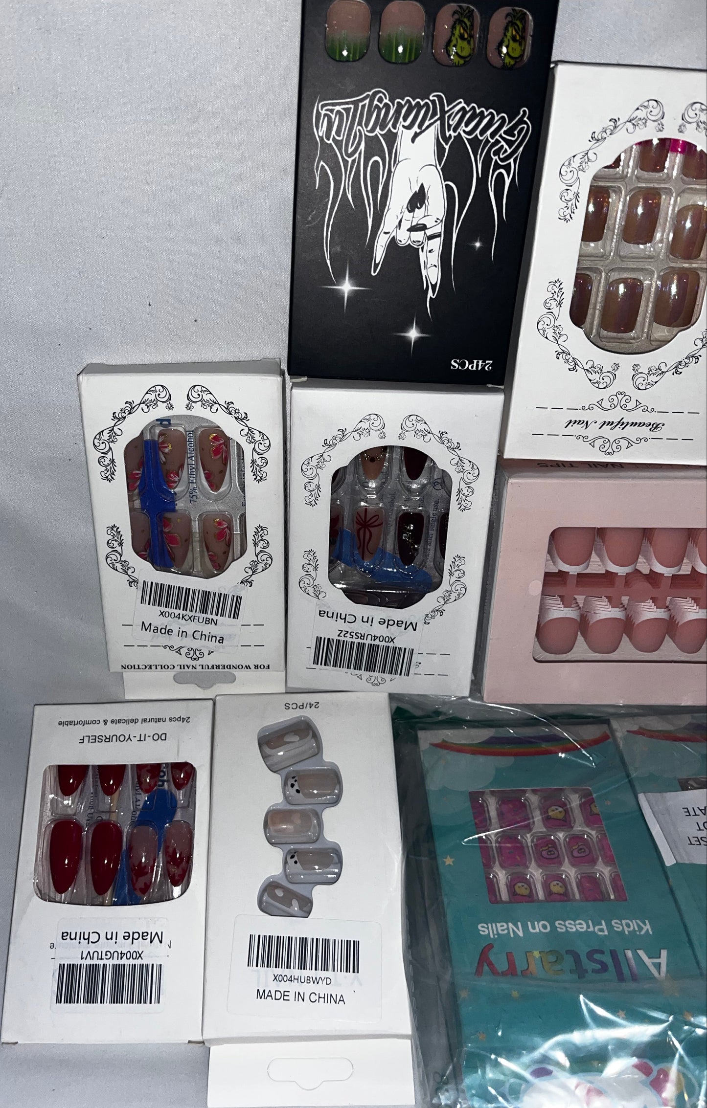 Mixed Lot of Press On Nails, Nail Art, Kids Gel French Tip Wholesale Bundle by Instant Mani