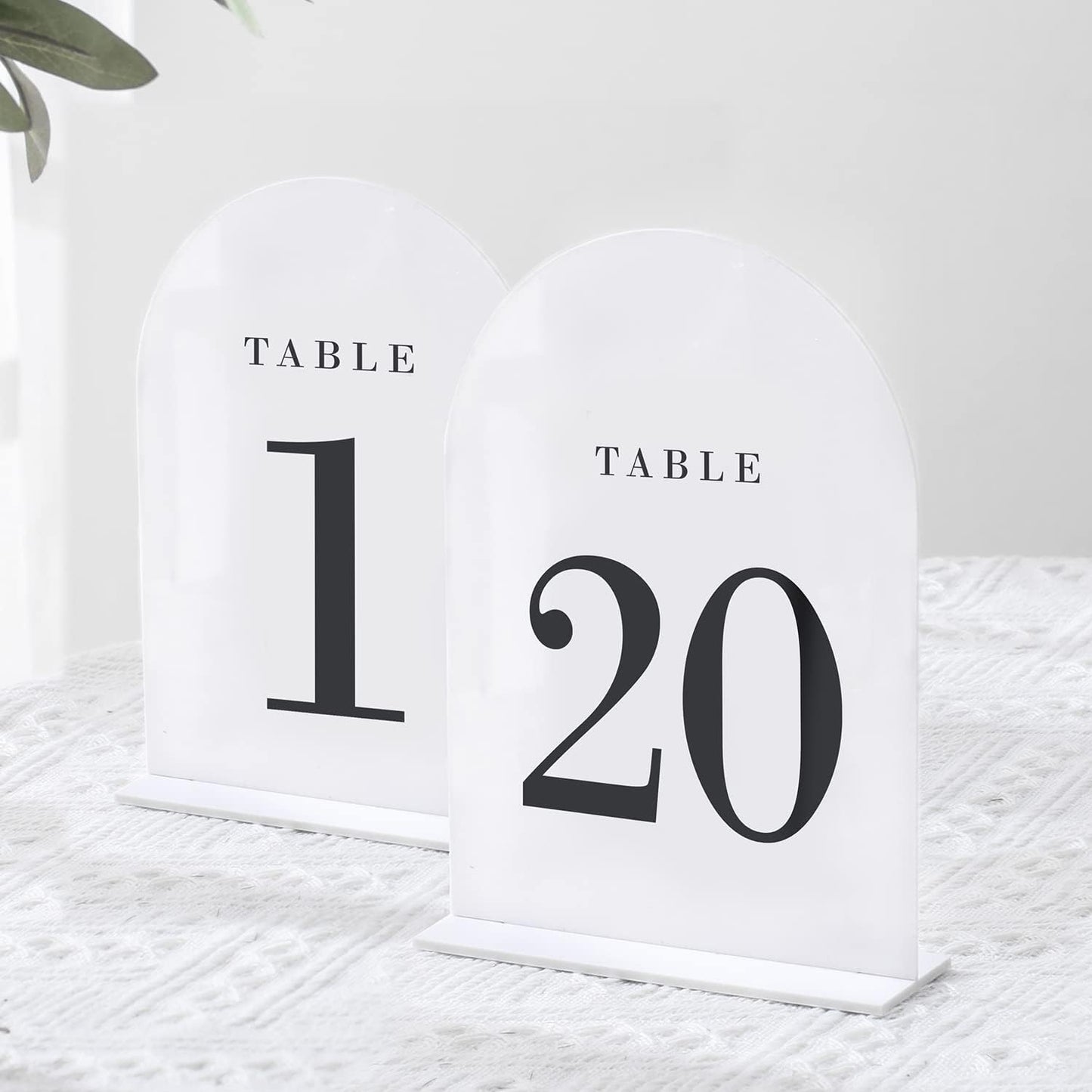 Table Number Sign Set 1-20 Double Sided Cards w/ Holders Wedding Reception by Uniqooo