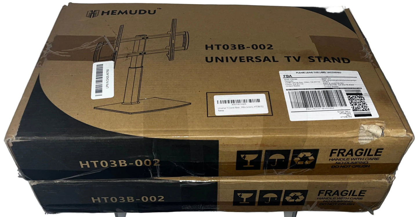 Lot of 2 - Hemudu Universal TV Stand HT03B-002 Adjustable Tabletop Mount by Hemudu