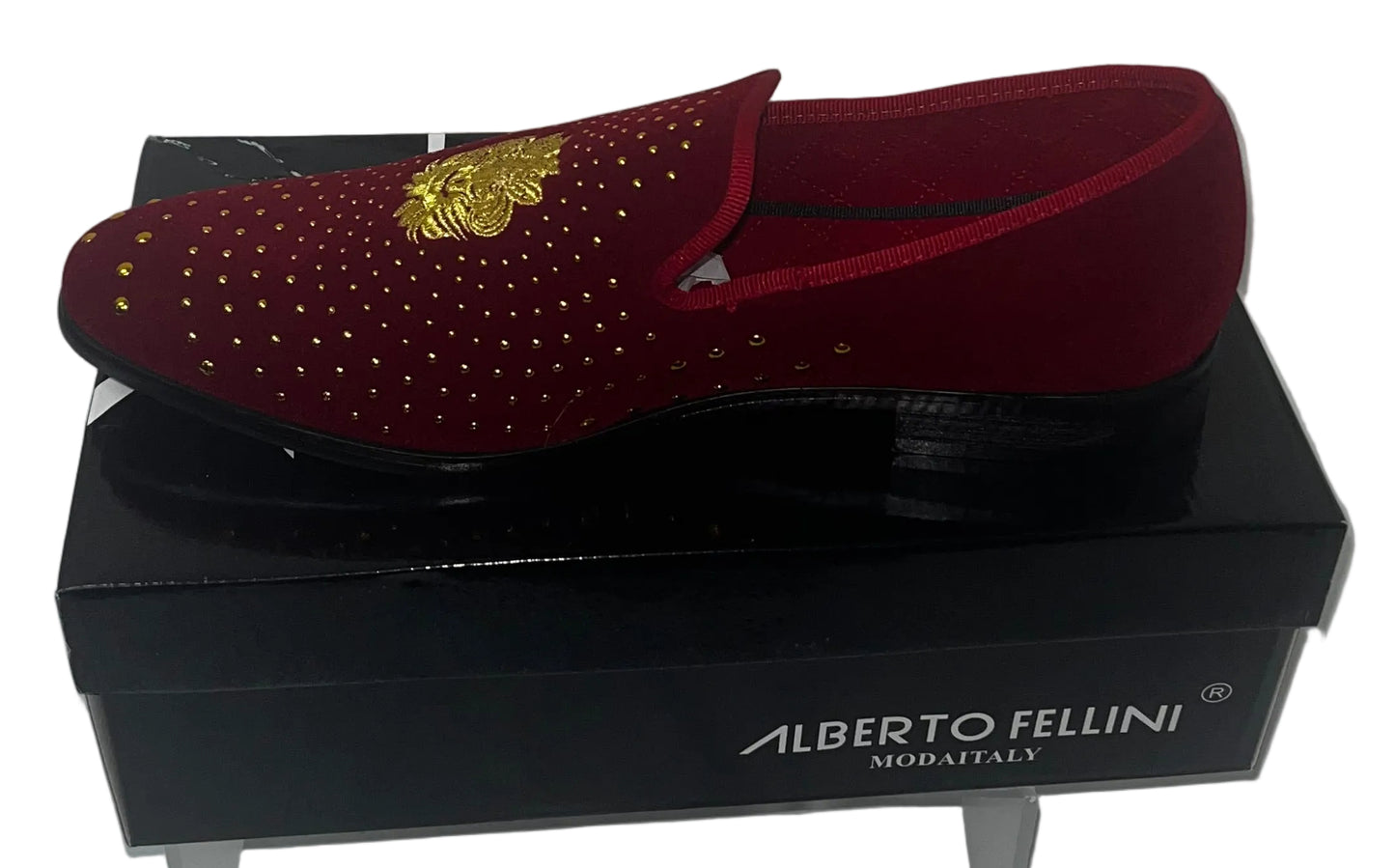 Lot of 5 - Alberto Fellini Sparko 36 Burgundy Velvet Dress Loafers Men's Mixed Sizes New by Alberto Fellini