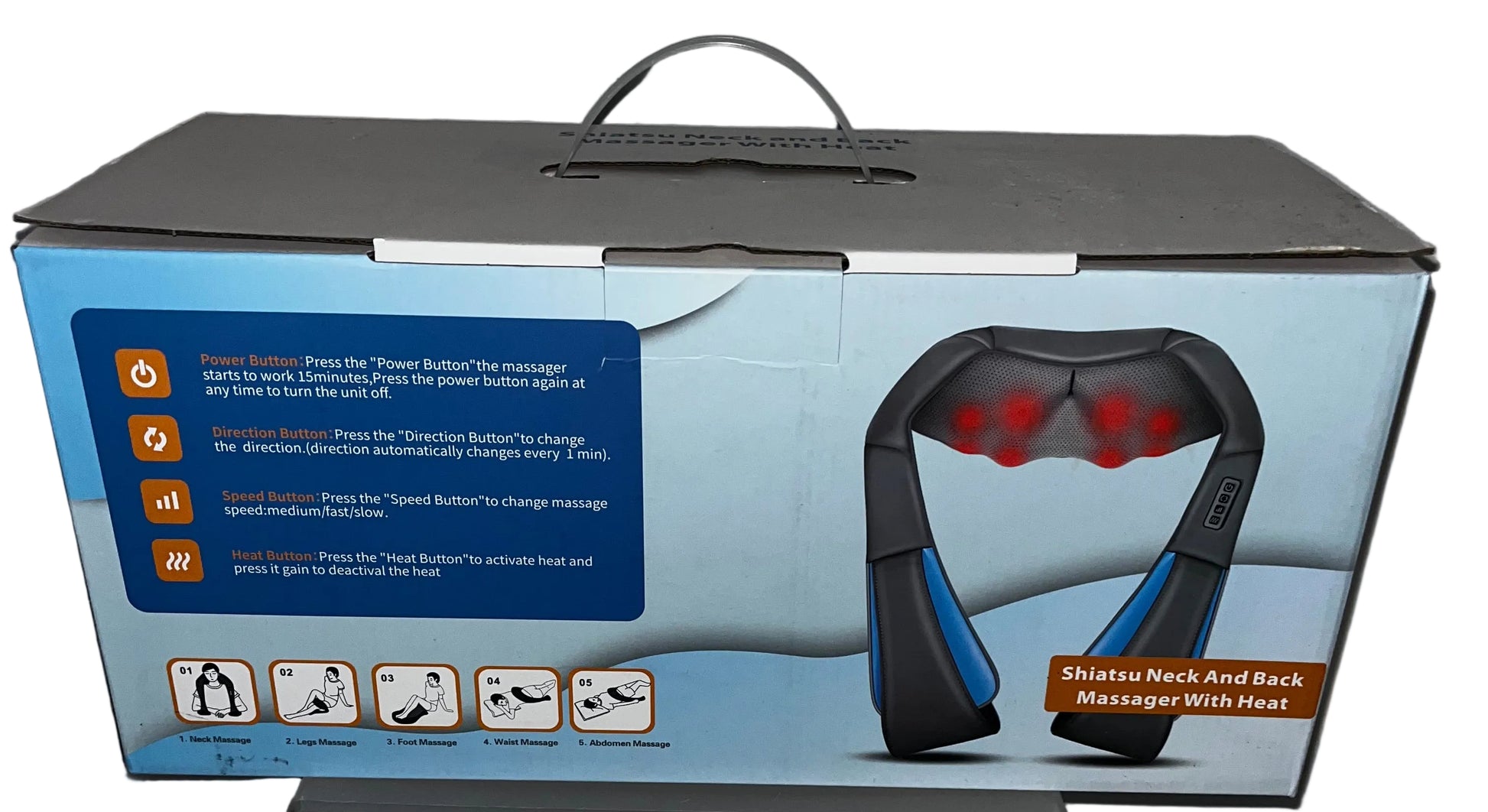 Shiatsu Neck and Back Massager With Heat Deep Tissue Massage