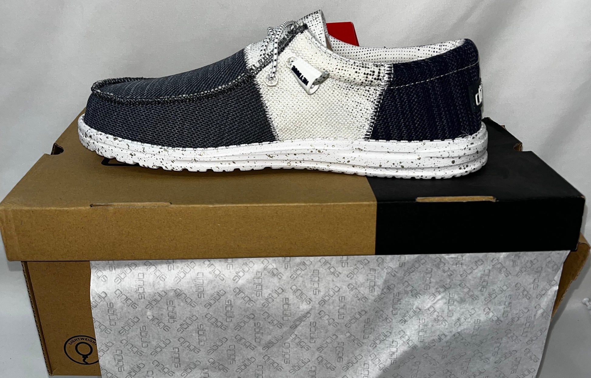 Lot of 2 - HEYDUDE Wally Sox Tri Fans Navy White Loafers Men's US Size 8 by HEYDUDE