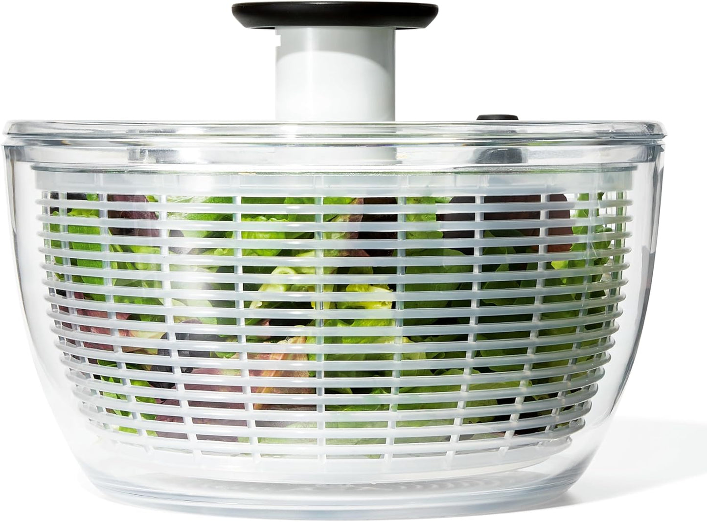 Lot of 2 - OXO Good Grips Salad Spinner Clear Bowl One-Hand Pump New by OXO