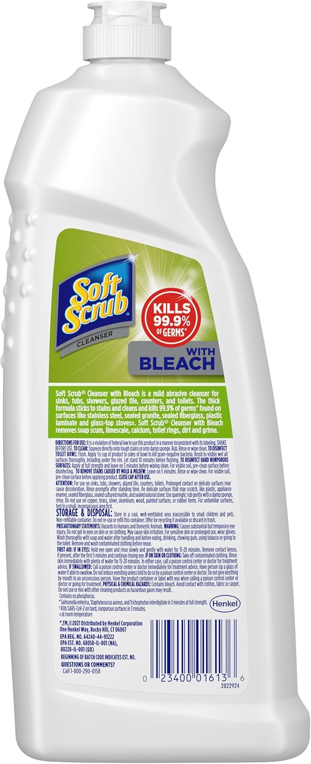Lot of 6 - Soft Scrub Cleaner with Bleach - Cleaning lot by Soft Scrub