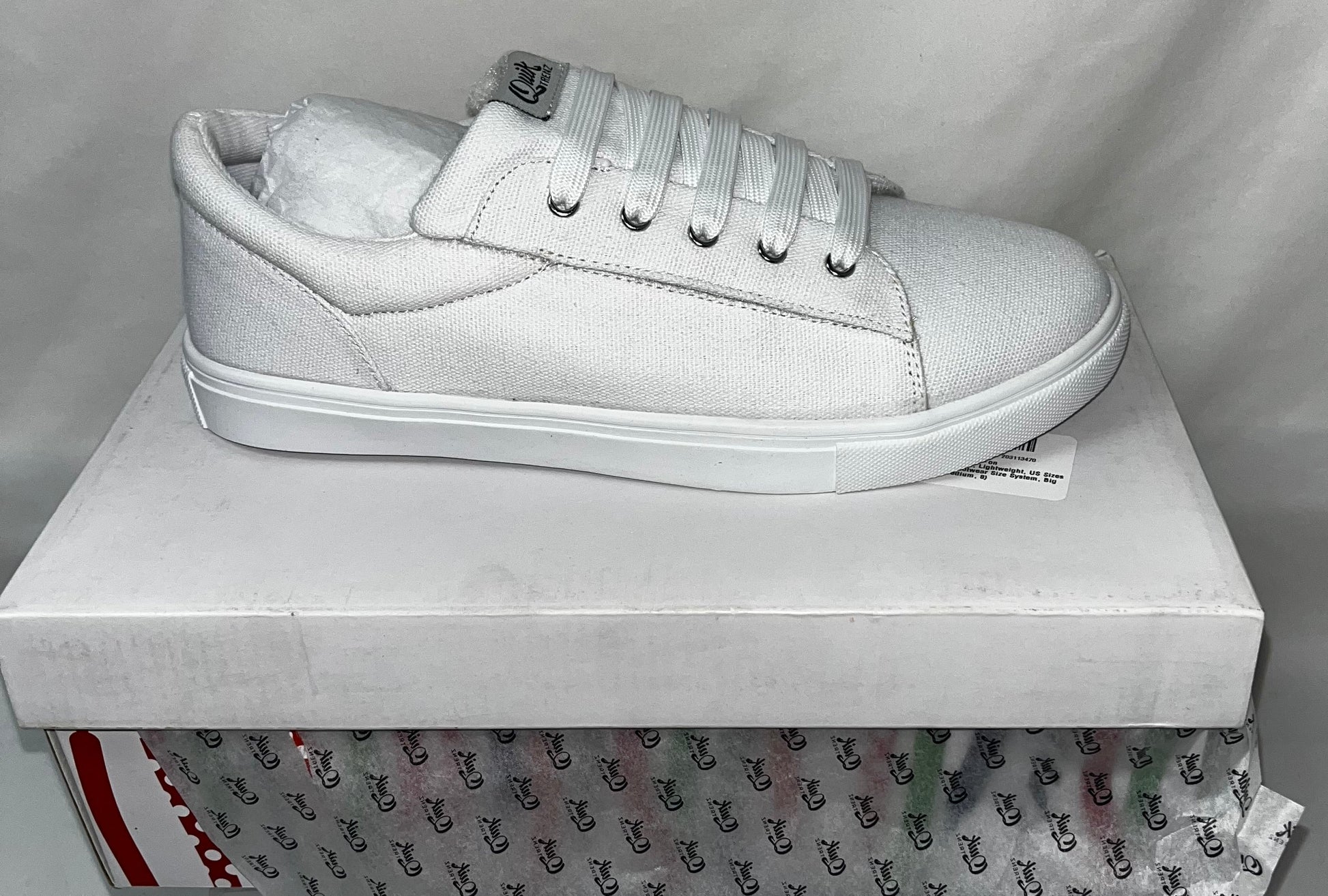 Lot of 2 - Quik Trenz DTrenz White Canvas Casual Sneakers Men's US Size 7 by Quik Trenz