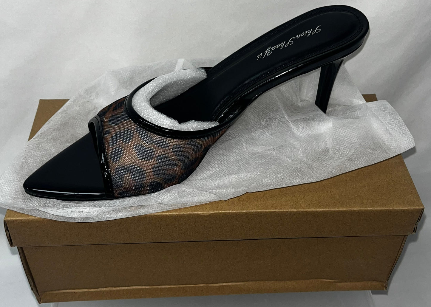 Lot of 2 - Shion ShaaYii Leopard Print Mule Heels Women's Size 8.5 by Shion ShaaYii