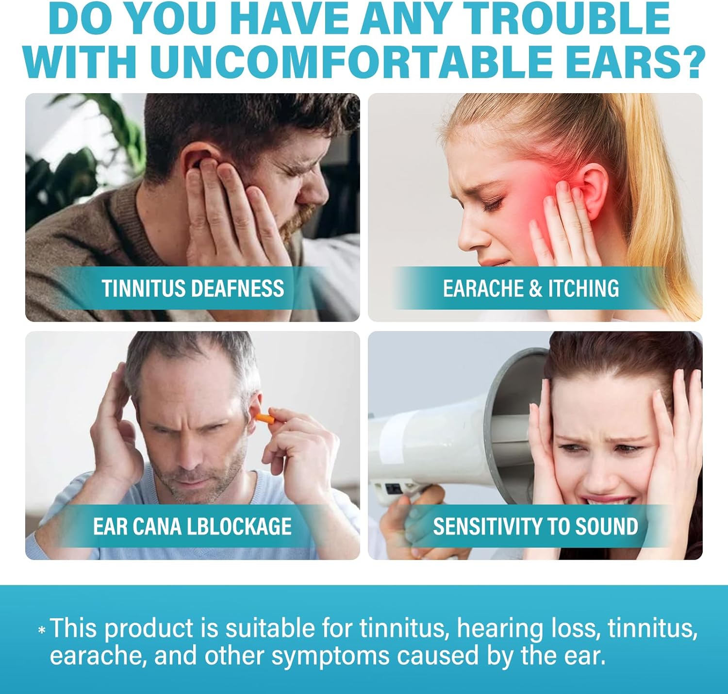 Lot of 5 - Tinnitus Hearing Health Ear Drops Herbal Formula 60ML by Tinnitus