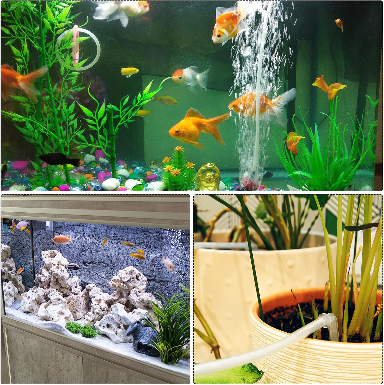 Lot of 3 - Clear Flexible PVC Vinyl Tubing Water Hose Irrigation Aquarium Food Grade