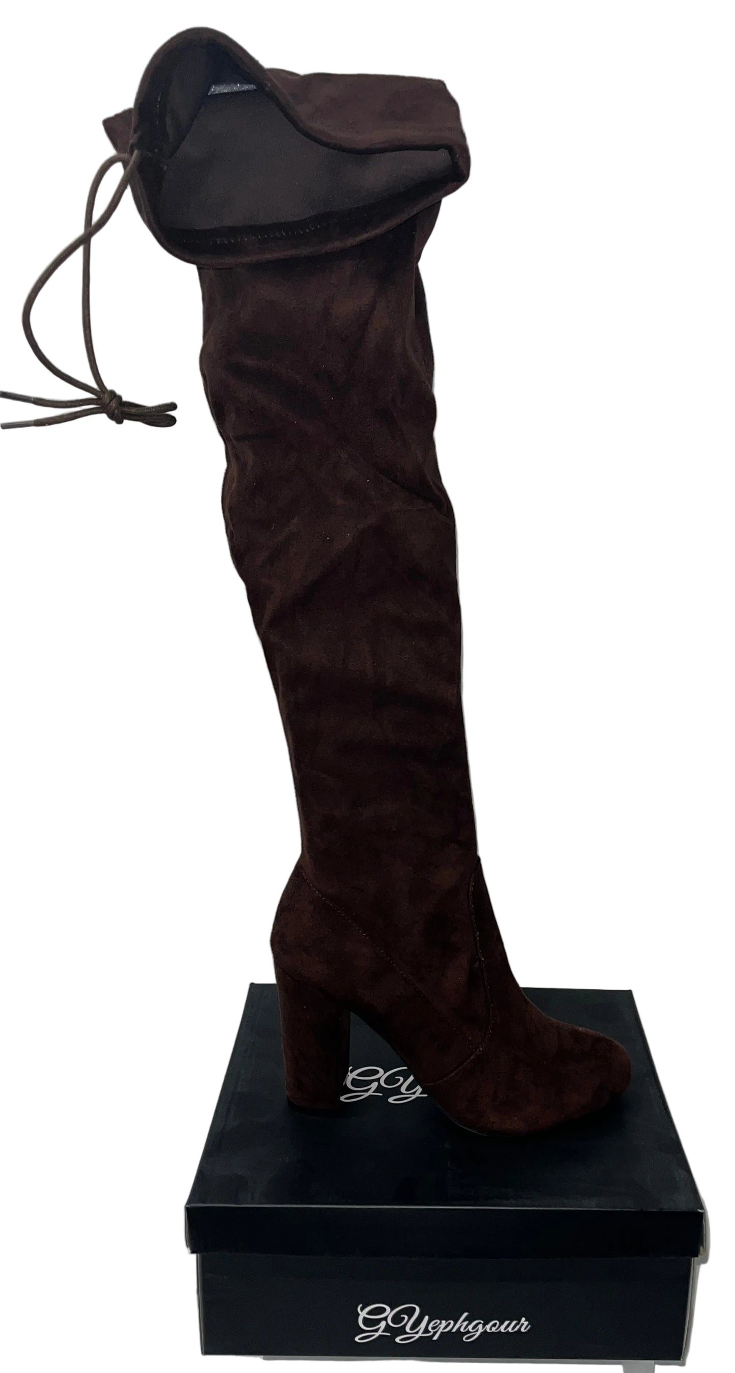 Lot of 5 - Women's Chocolate Brown Over-the-Knee Block Heel Boots Size 9 by GY Yephgour