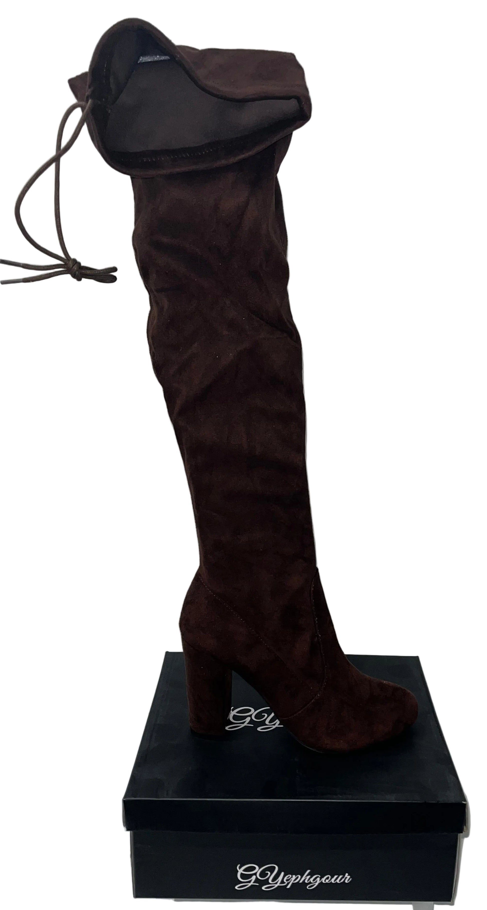 Lot of 5 - Women's Chocolate Brown Over-the-Knee Block Heel Boots Size 9 by GY Yephgour
