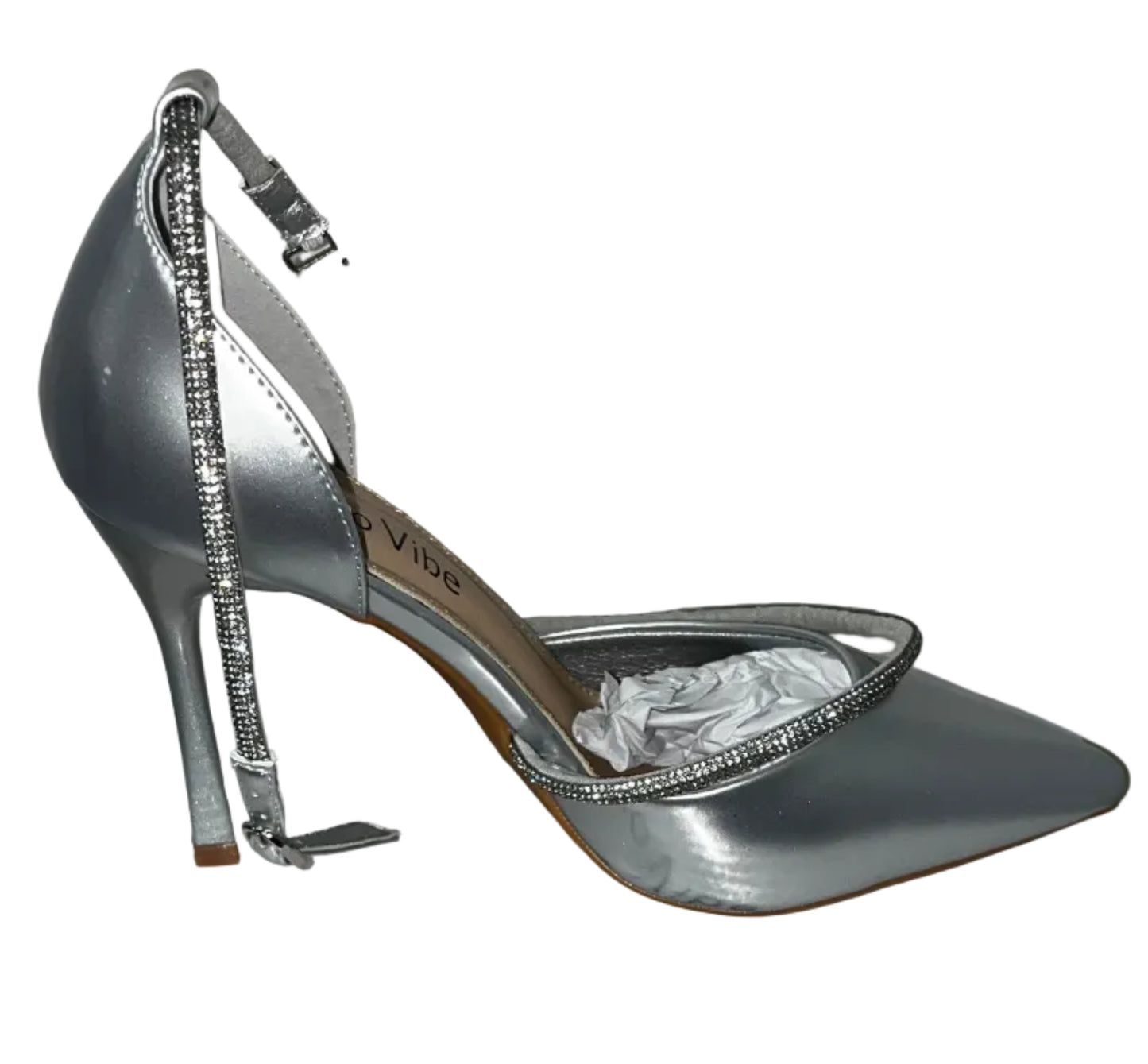 Lot of 3 - VeroVibe Women's Silver Gray Rhinestone Stiletto Heels Size 6.5 by VeroVibe