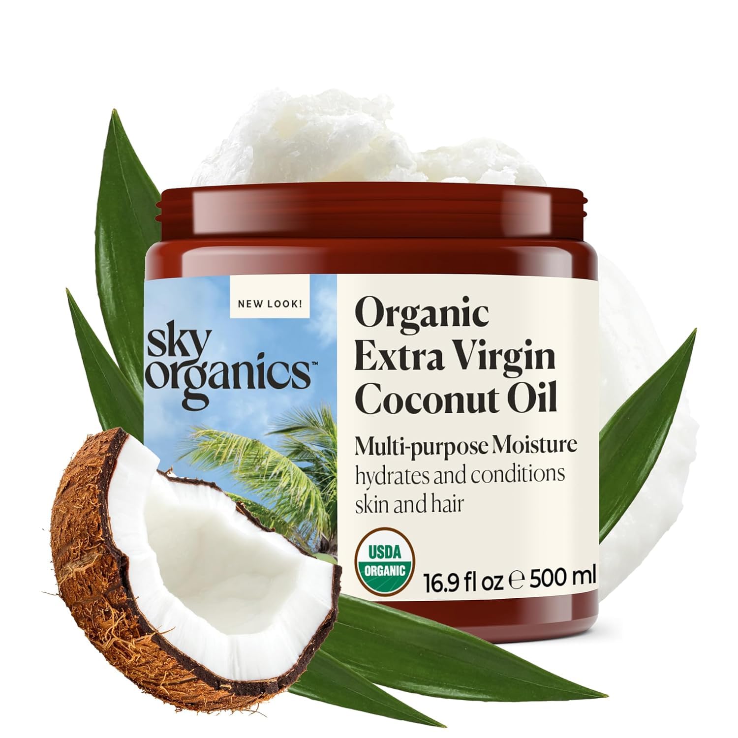 Lot of 5 - Sky Organics Coconut Oil Organic Extra Virgin 16.9oz by Sky Organics