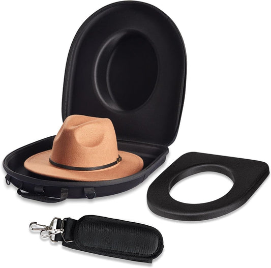 MOSLA Travel Hat Box Case Black Hat Storage Organizer Carrying Case New by MOSLA