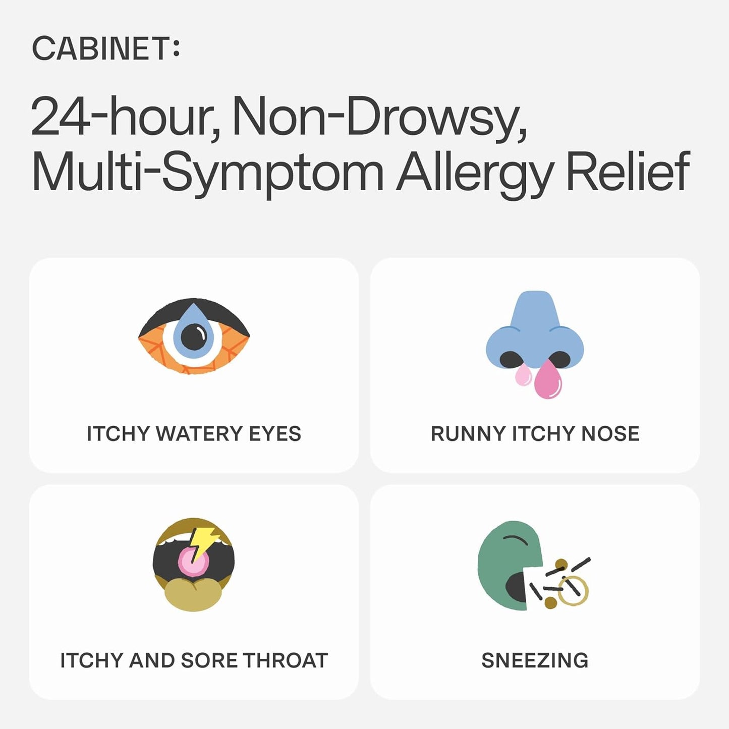 Lot of 10 - Cabinet All Day Allergy Relief Cetirizine 10mg 30 Tablets by Cabinet: