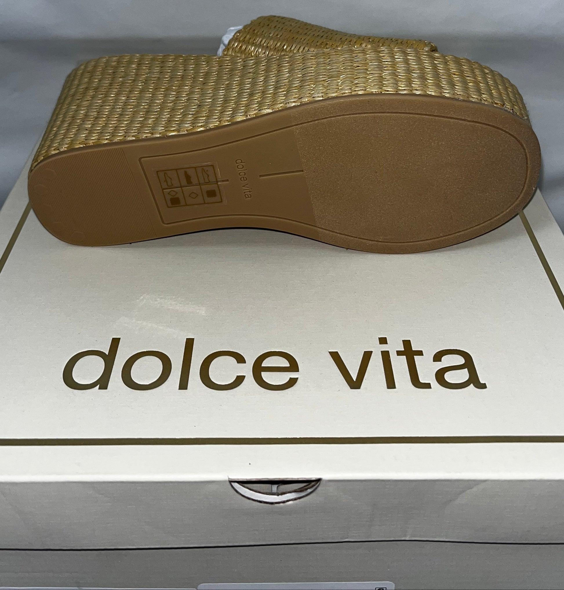 Lot of 3 - Dolce Vita Joclyn Raffia Platform Wedge Slide Sandals Women's Sizes 6 & 8 by Dolce Vita