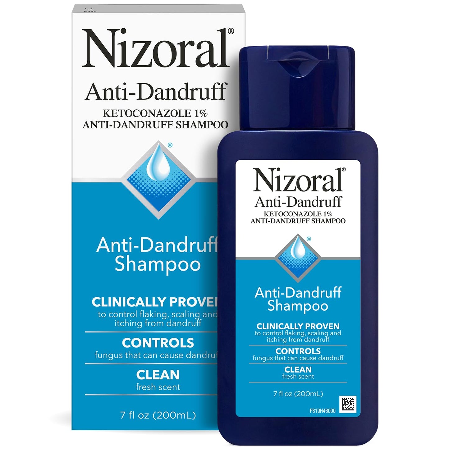 Lot of 2 - Nizoral Anti-Dandruff Shampoo 7oz Ketoconazole 1% Exp 2027 by Nizoral