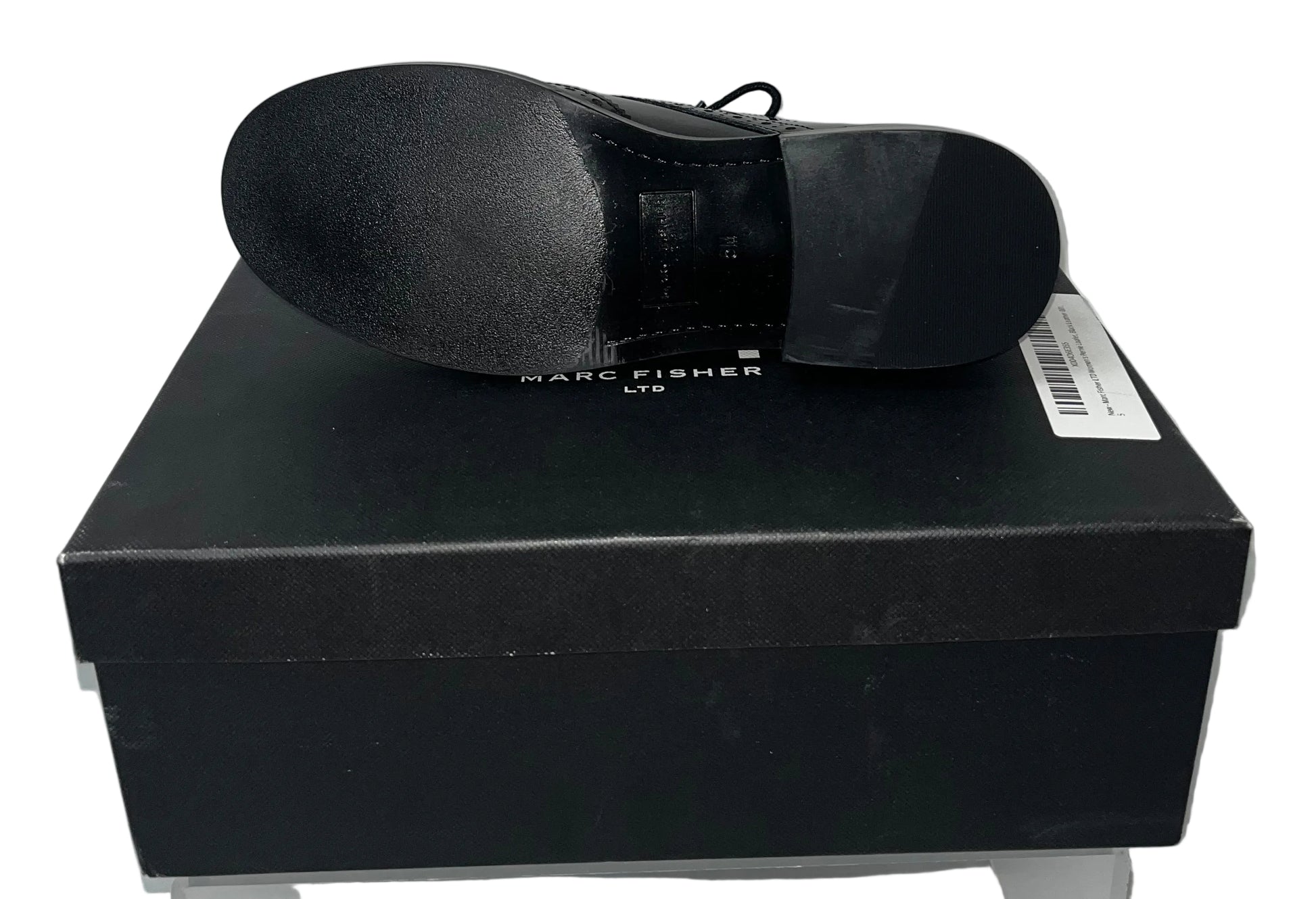 Marc Fisher LTD miPERRIE Women's Black Leather Wingtip Oxford Loafers Size 5M by Marc Fisher LTD