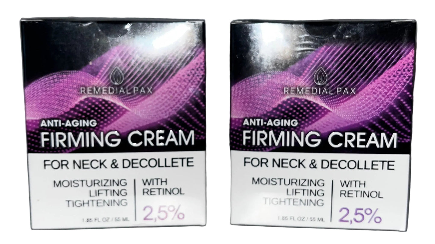 Lot of 9 - Remedial Pax Anti-Aging Firming Cream Neck & Decollete Retinol 2.5% by Remedial Pax