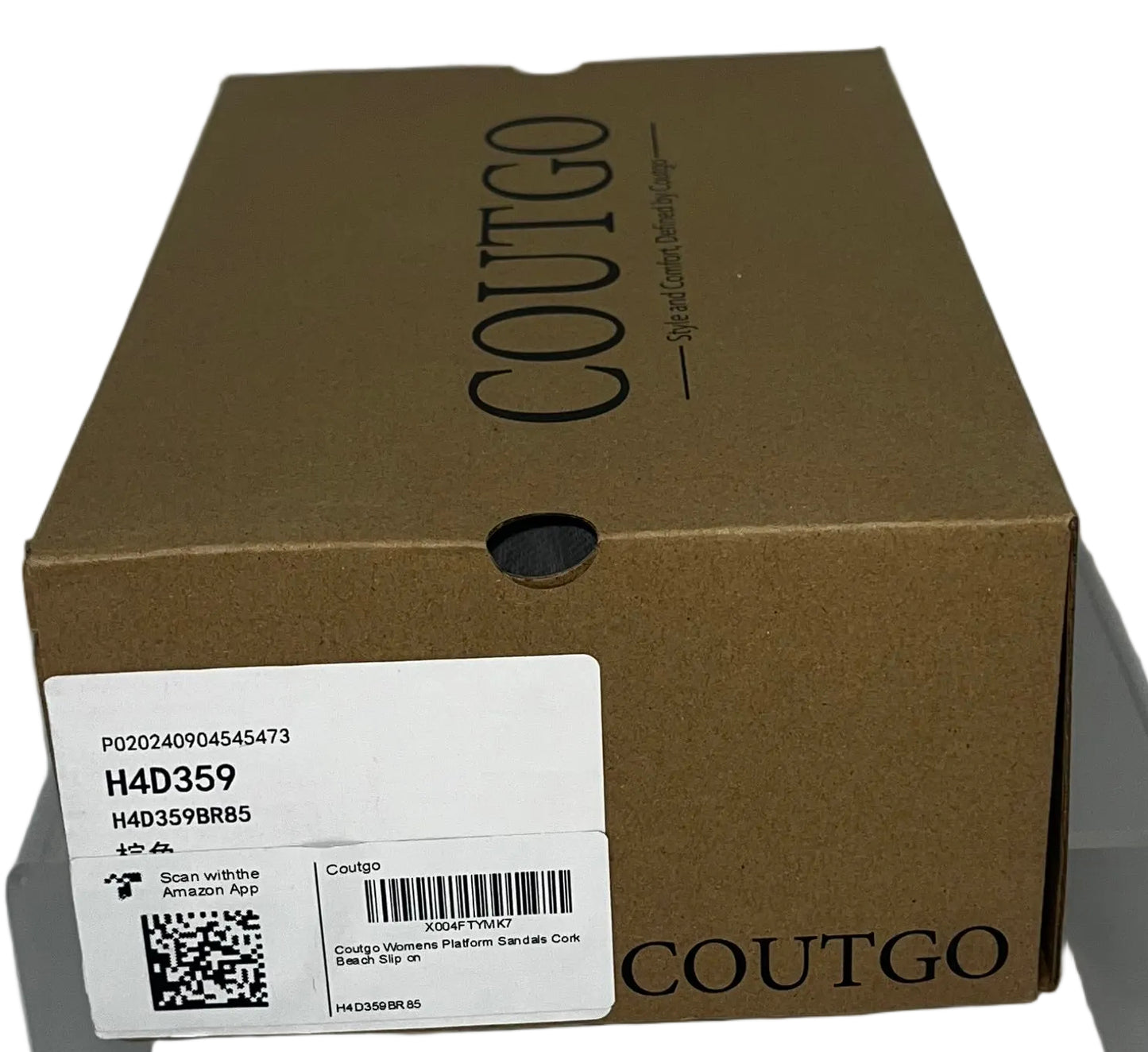 Coutgo Women's Cork Platform Slide Sandals Brown Slip On Buckle Size 8.5 New by Coutgo