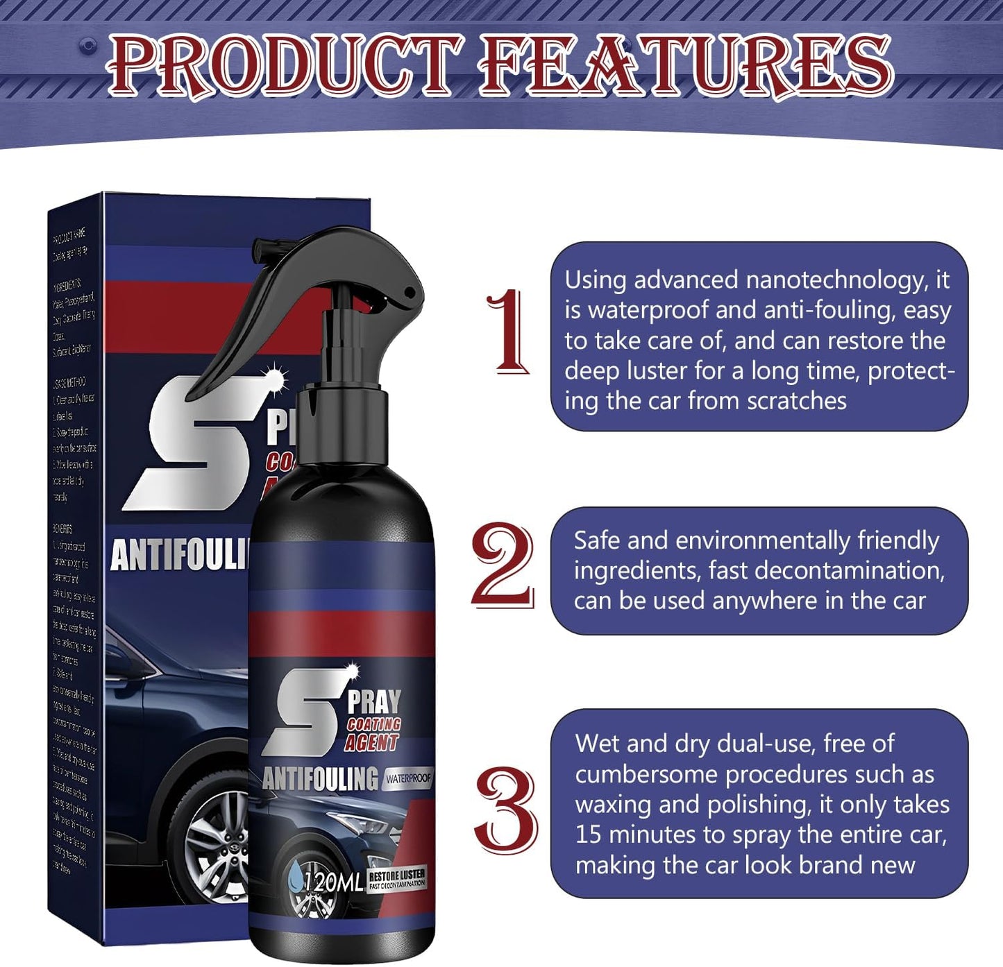 Lot of 4 - Rayhong Spray Coating Agent Antifouling Waterproof 120mL by Rayhong
