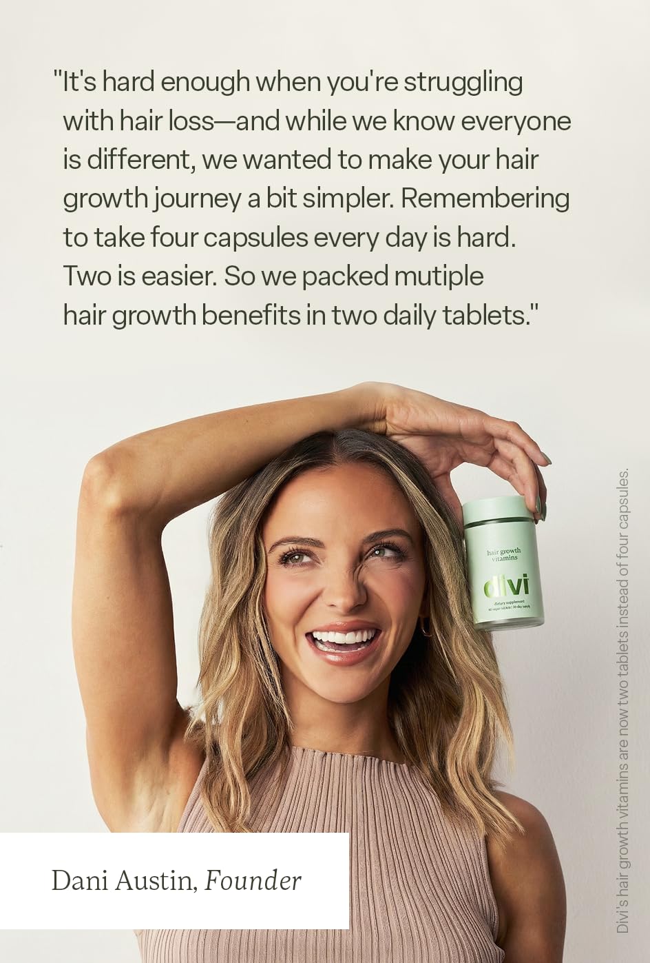 Lot of 6 - Divi Hair Vitamins 120 Capsules 30 Day Supply by Divi