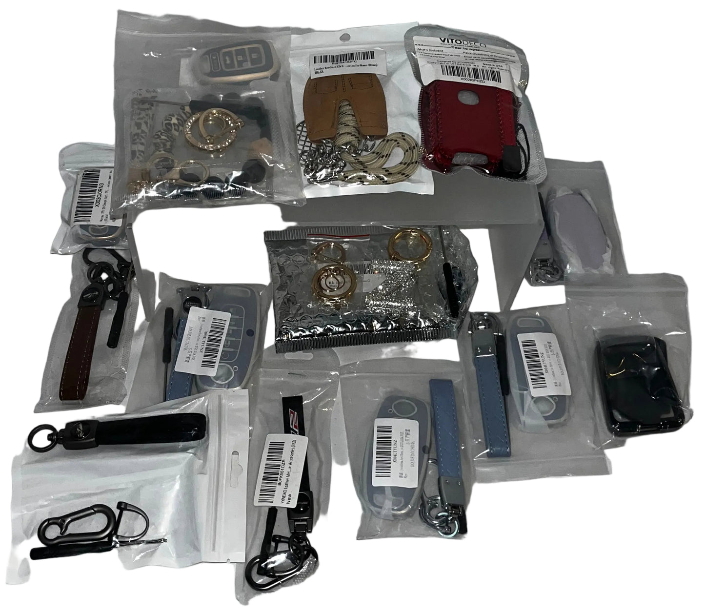 Lot of 13 - Mixed Car Key Fob Covers Keychains & Accessories