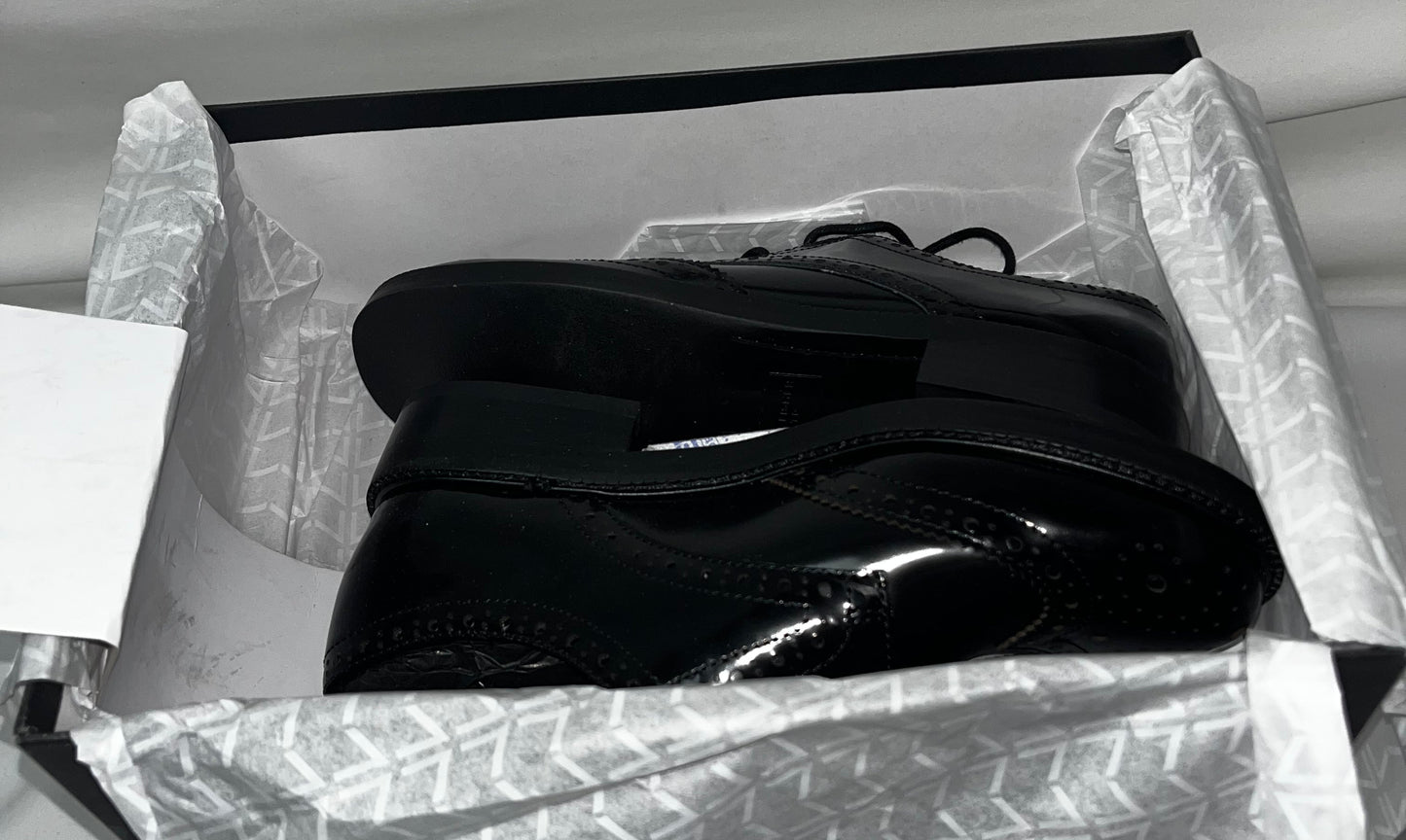 Marc Fisher LTD miPERRIE Women's Black Leather Wingtip Oxford Loafers Size 5M by Marc Fisher LTD