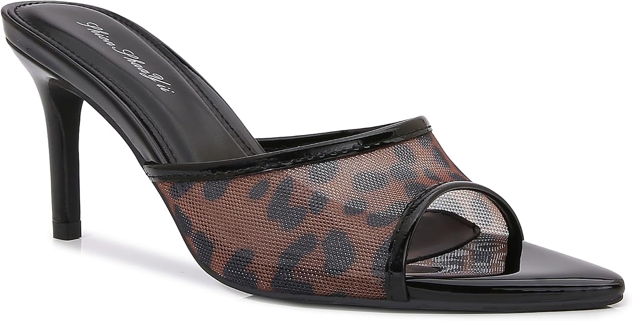 Lot of 2 - Shion ShaaYii Leopard Print Mule Heels Women's Size 8.5 by Shion ShaaYii
