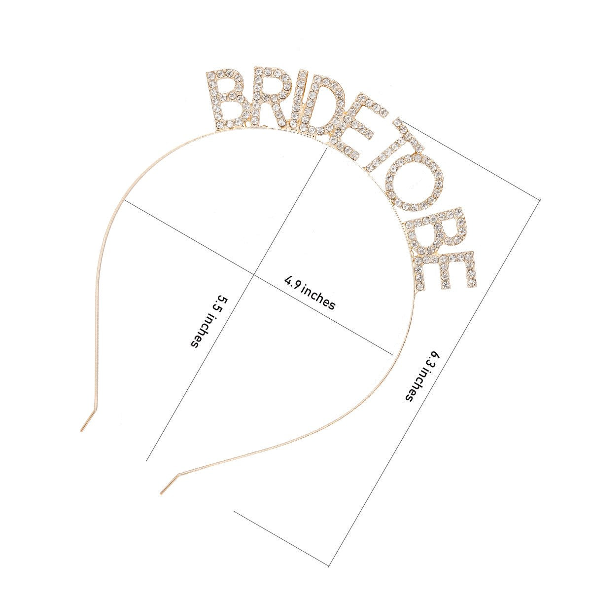 Lot of 6 - Bride To Be Headbands Rose Gold & Pink Glitter Bachelorette Party