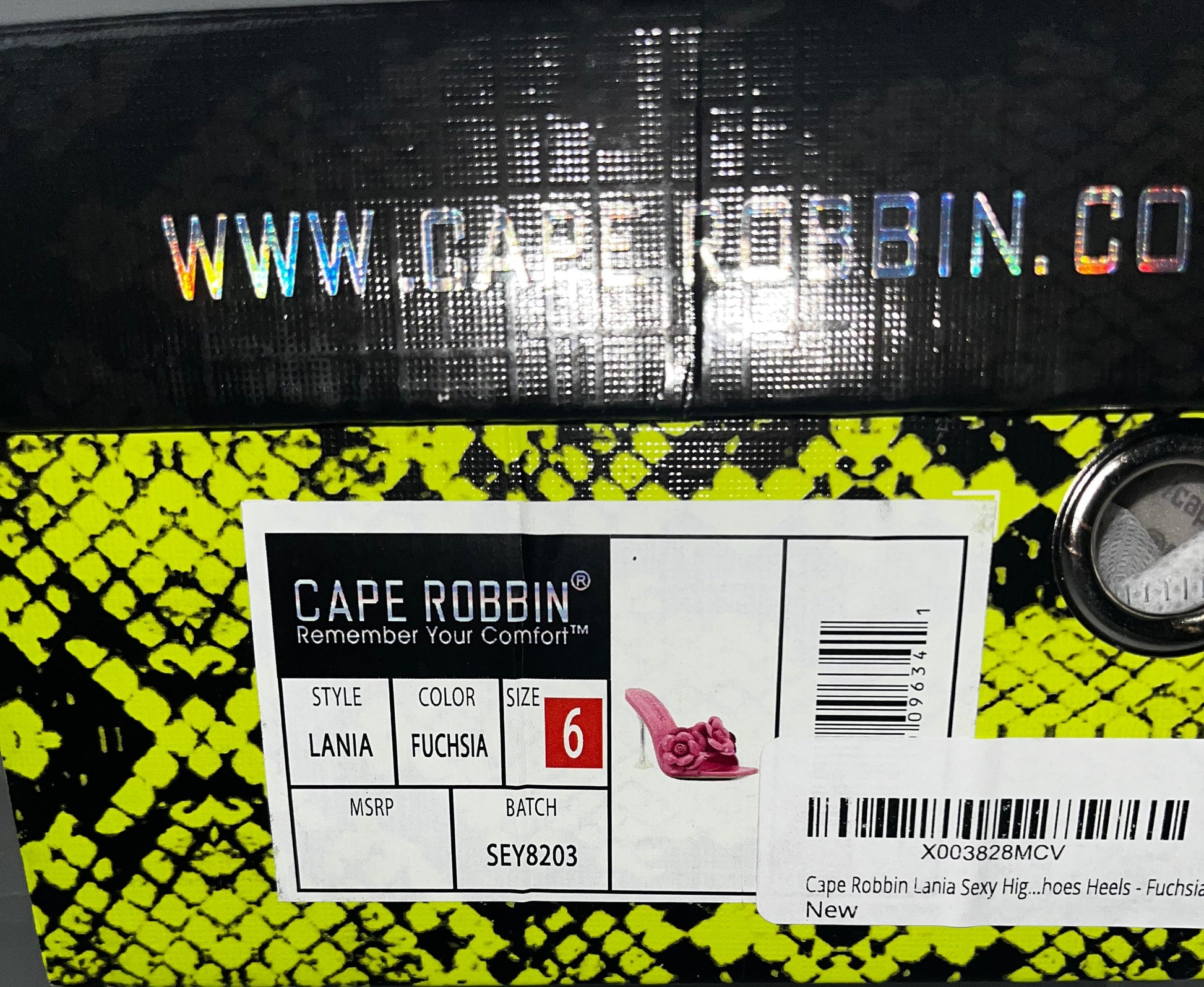 Cape Robbin Lania Fuchsia Floral Mule Stiletto Heels Women's Size 6 by Cape Robbin