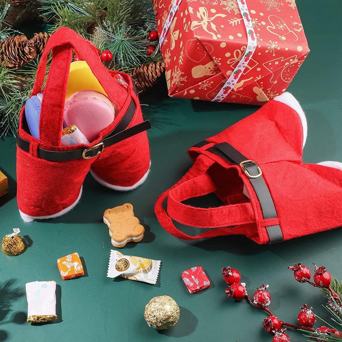 Lot of 5 - Santa Pants Gift Bags Christmas Treat Candy Party Favor Bags