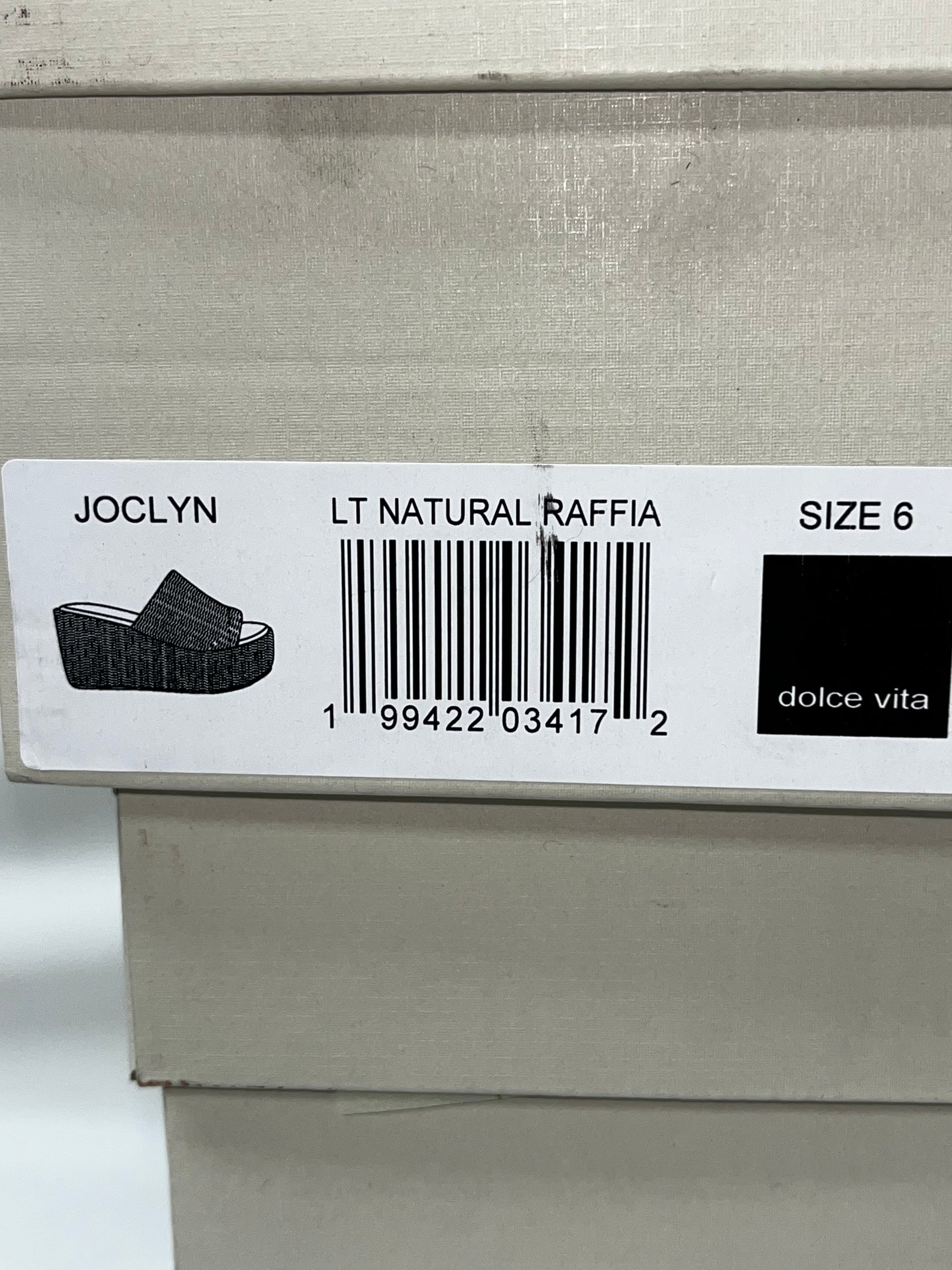 Lot of 3 - Dolce Vita Joclyn Raffia Platform Wedge Slide Sandals Women's Sizes 6 & 8 by Dolce Vita