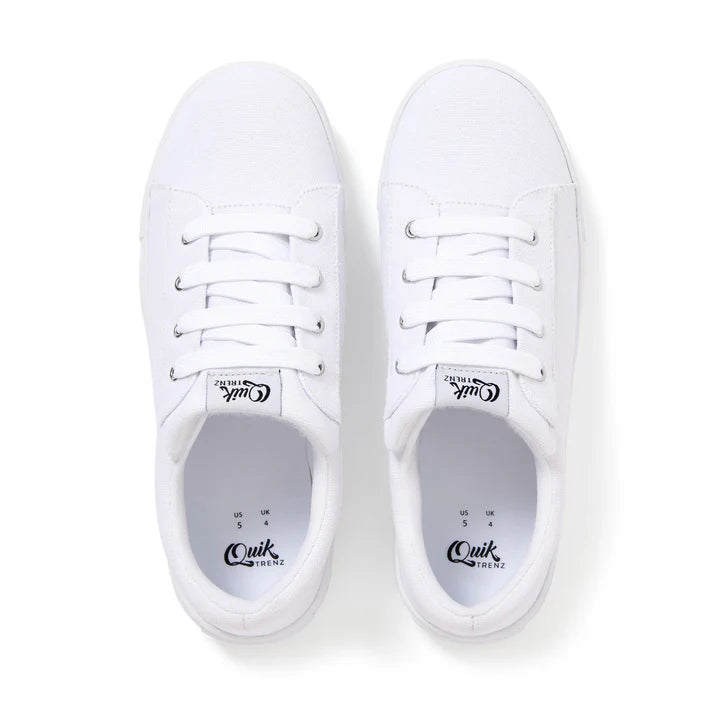 Lot of 2 - Quik Trenz DTrenz White Canvas Casual Sneakers Men's US Size 7 by Quik Trenz