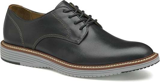 Johnston & Murphy Upton Plain Toe Black Leather Men's Shoes Size 9 M by Johnston & Murphy