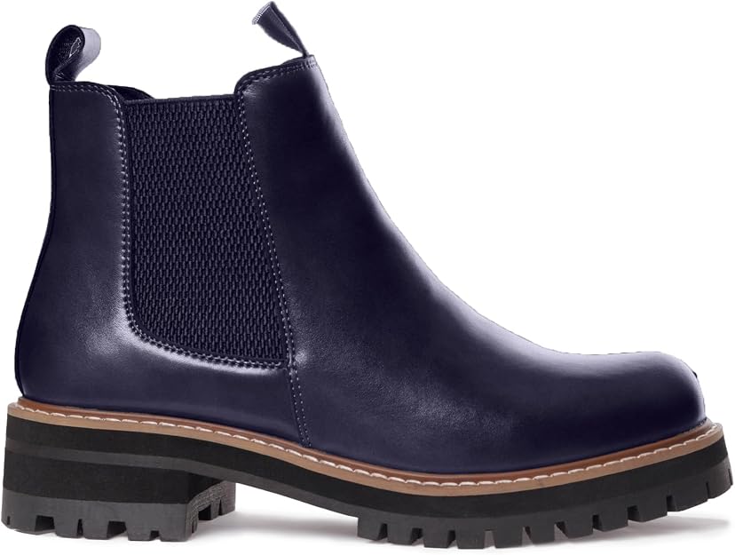 AquaDiva Chelsi Women's Navy Leather Waterproof Chelsea Boots EU 36 by AquaDiva