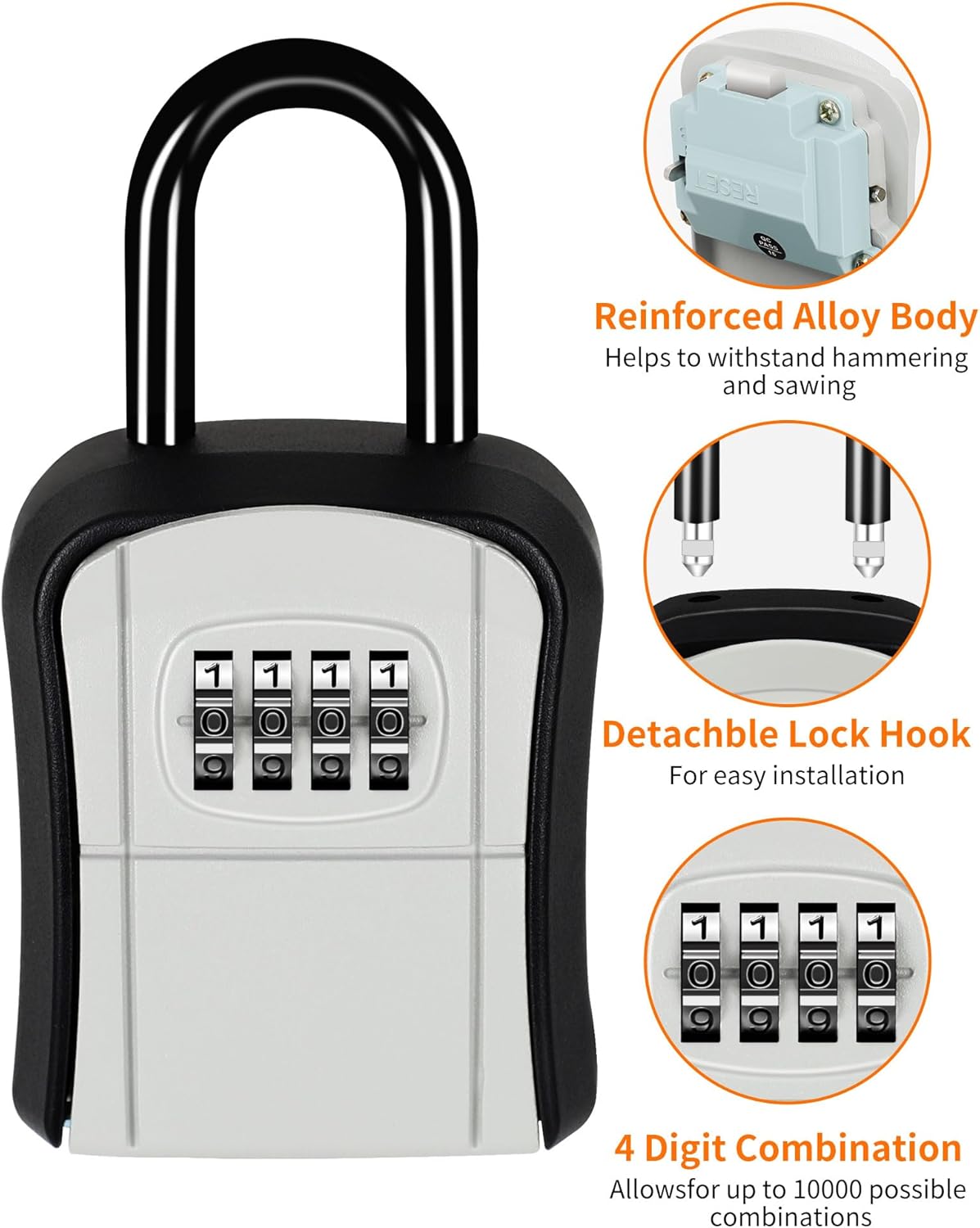 Lot of 5 - Wall Mount Combination Key Lock Boxes Outdoor Realtor Storage by Fayleeko