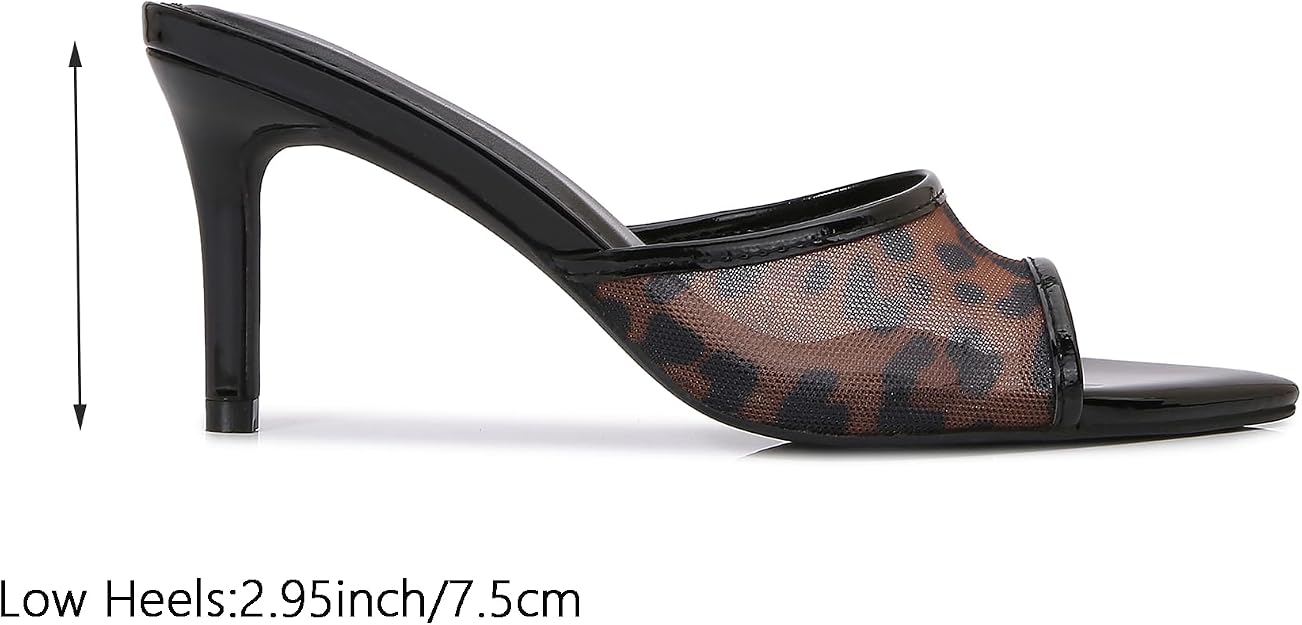 Lot of 2 - Shion ShaaYii Leopard Print Mule Heels Women's Size 8.5 by Shion ShaaYii