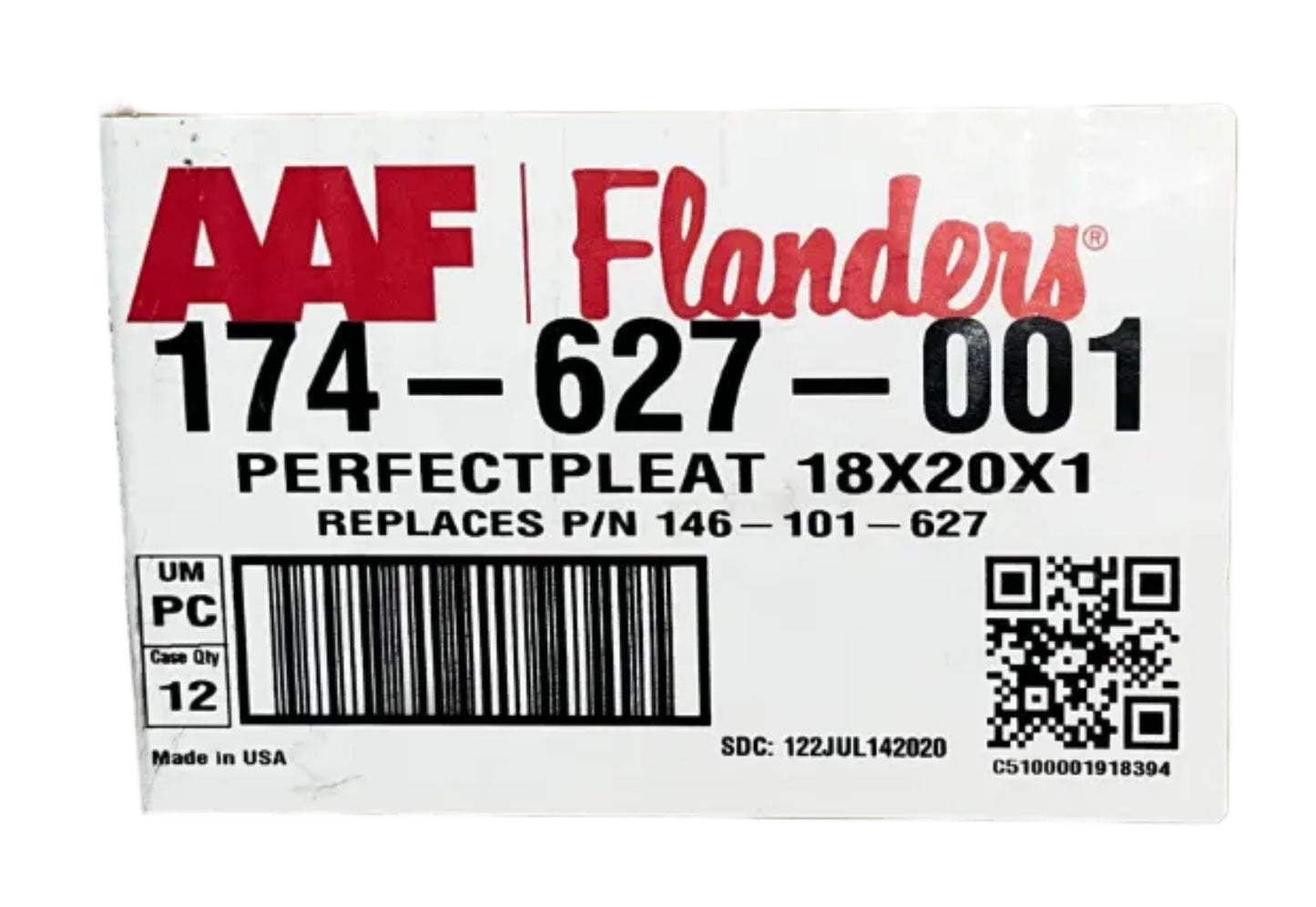 AAF Flanders PerfectPleat 18x20x1 Air Filters - 72 Filter by AAF Flanders