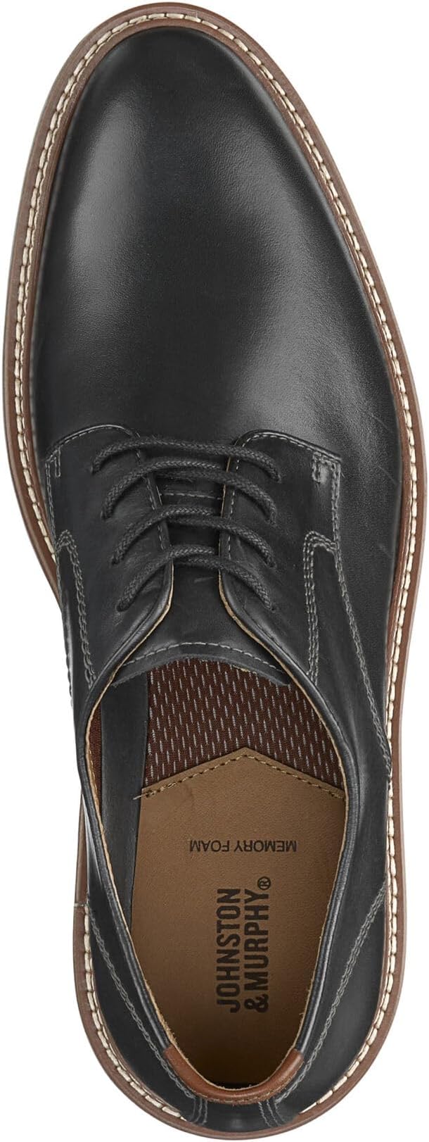Johnston & Murphy Upton Plain Toe Black Leather Men's Shoes Size 9 M by Johnston & Murphy
