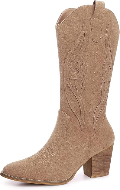 Lot of 7 - SHIBEVER Women's Apricot Cowboy Boots Size 8.5 Western by SHIBEVER