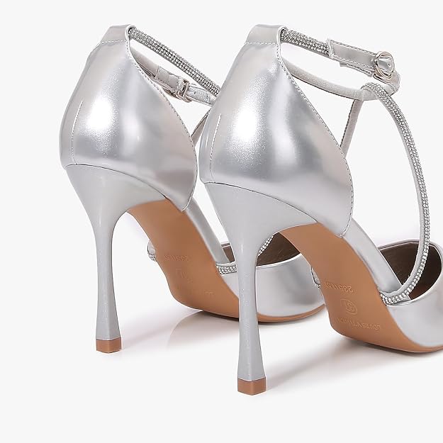 Lot of 3 - VeroVibe Women's Silver Gray Rhinestone Stiletto Heels Size 6.5 by VeroVibe